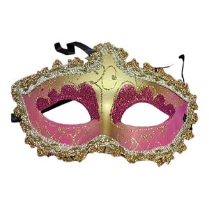 Gold and Pink Party Mardi Gras Mask for Celebrations